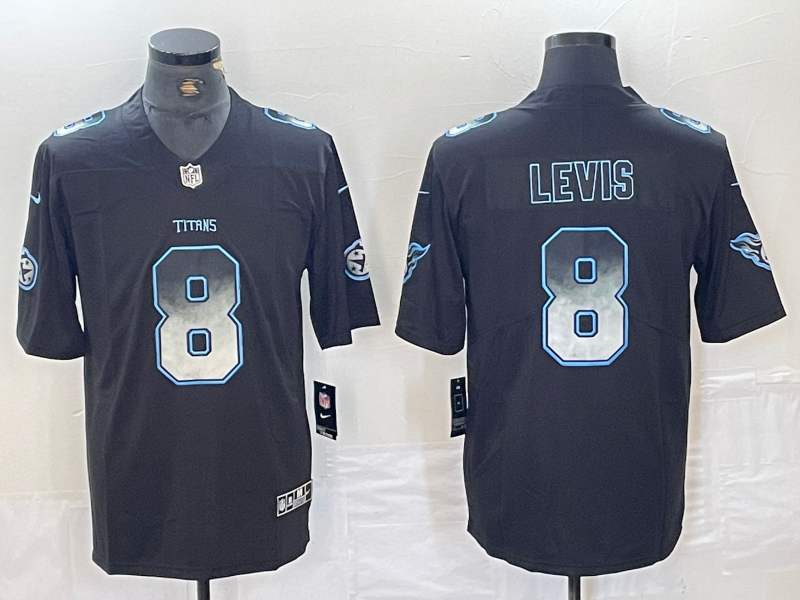Men's Tennessee Titans Will Levis #8 Black Jersey Men's Tennessee Titans Will Levis #8 Black Jersey